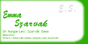 emma szarvak business card